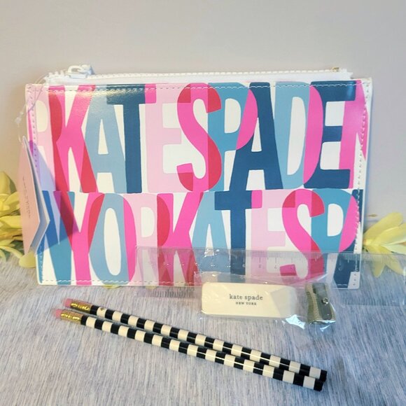 Kate Spade Colorful Lettering Pouch - Picture 1 of 5